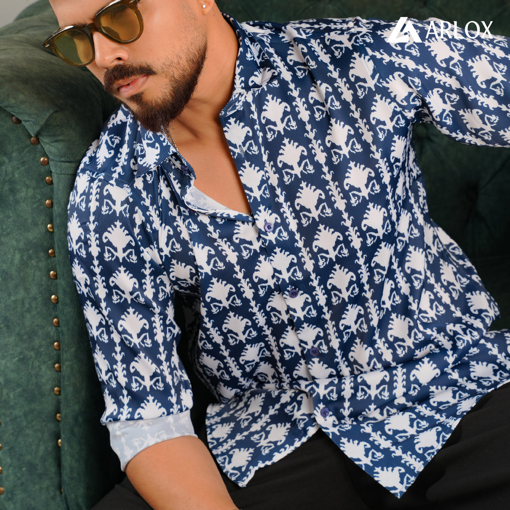 Royal Indigo Crest Shirt