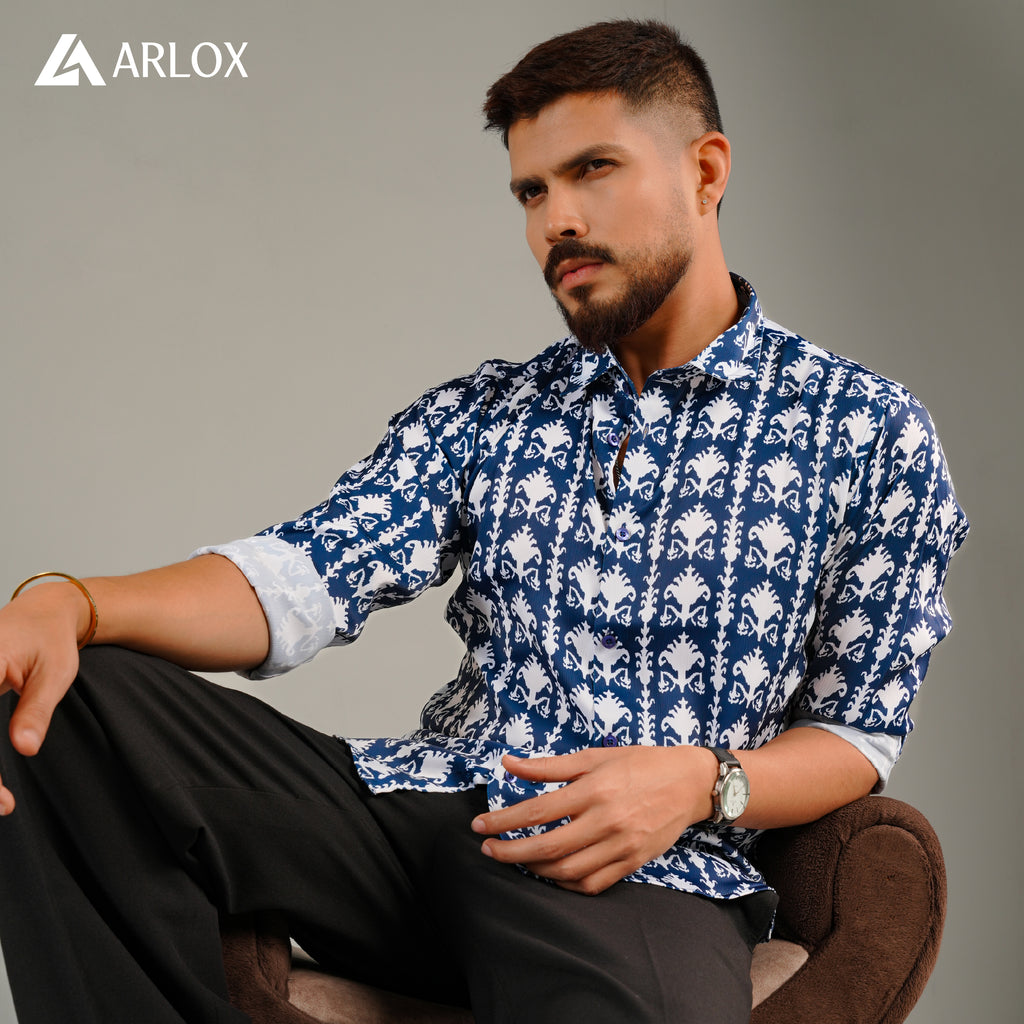 Royal Indigo Crest Shirt