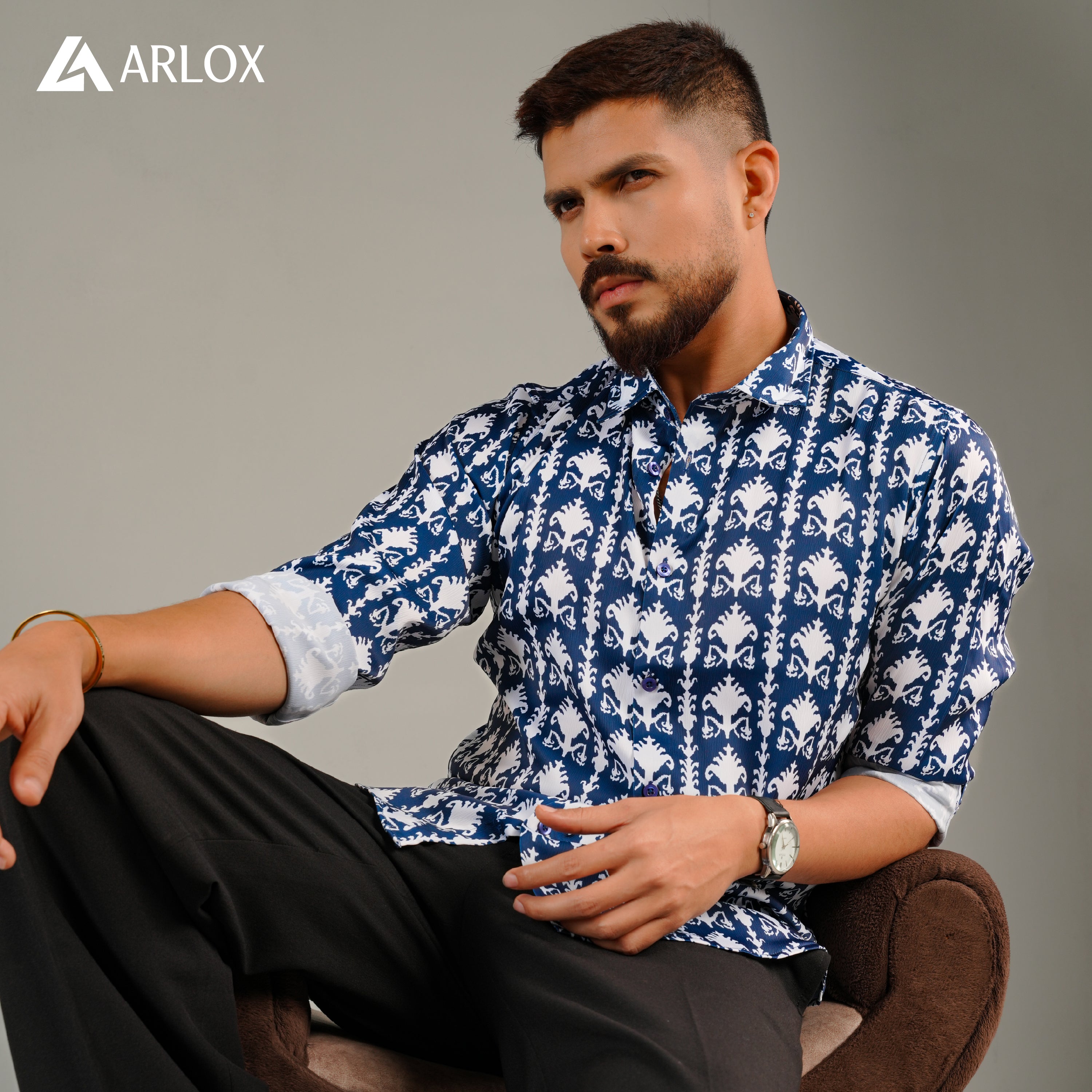 Royal Indigo Crest Shirt