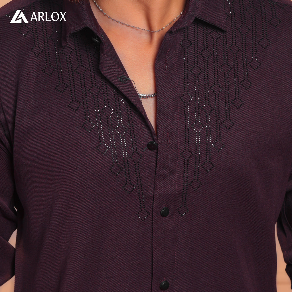 Sultan Party Shirt Maroon