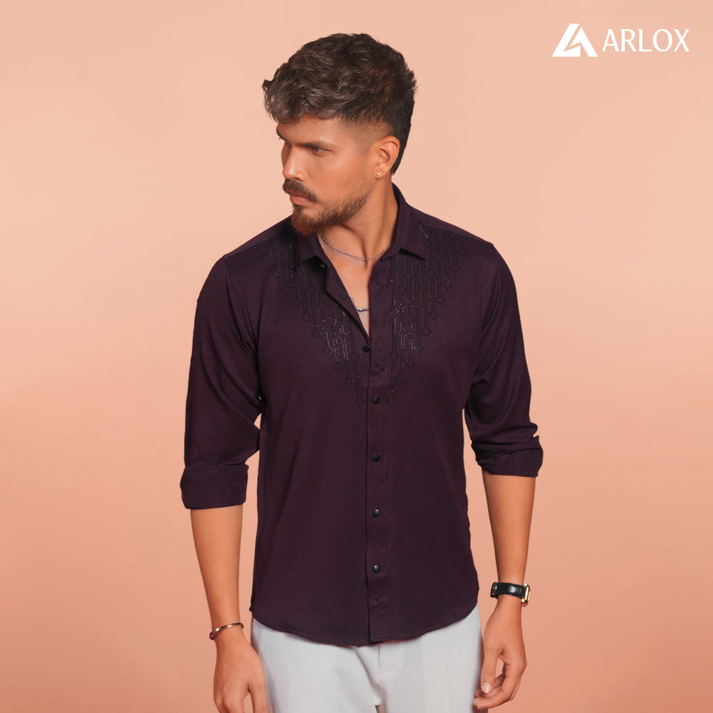 Sultan Party Shirt Maroon