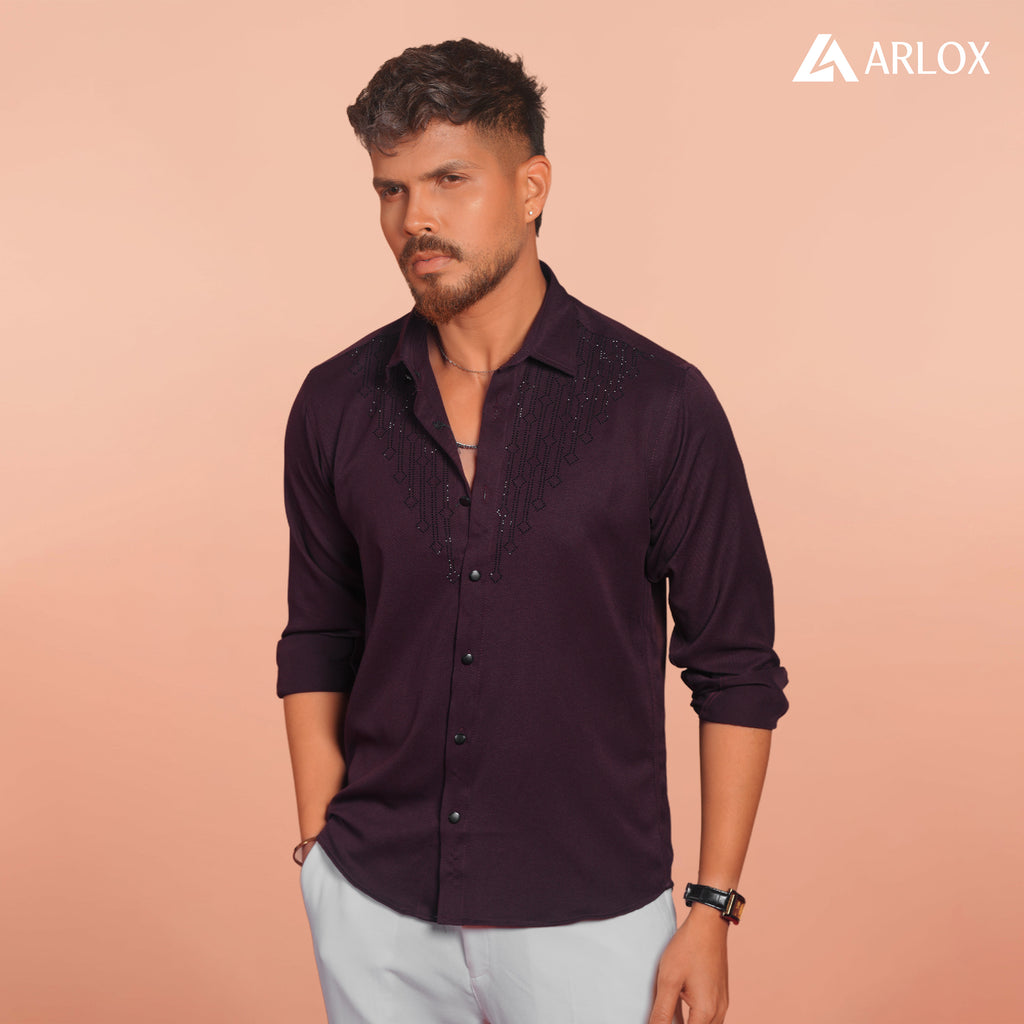 Sultan Party Shirt Maroon