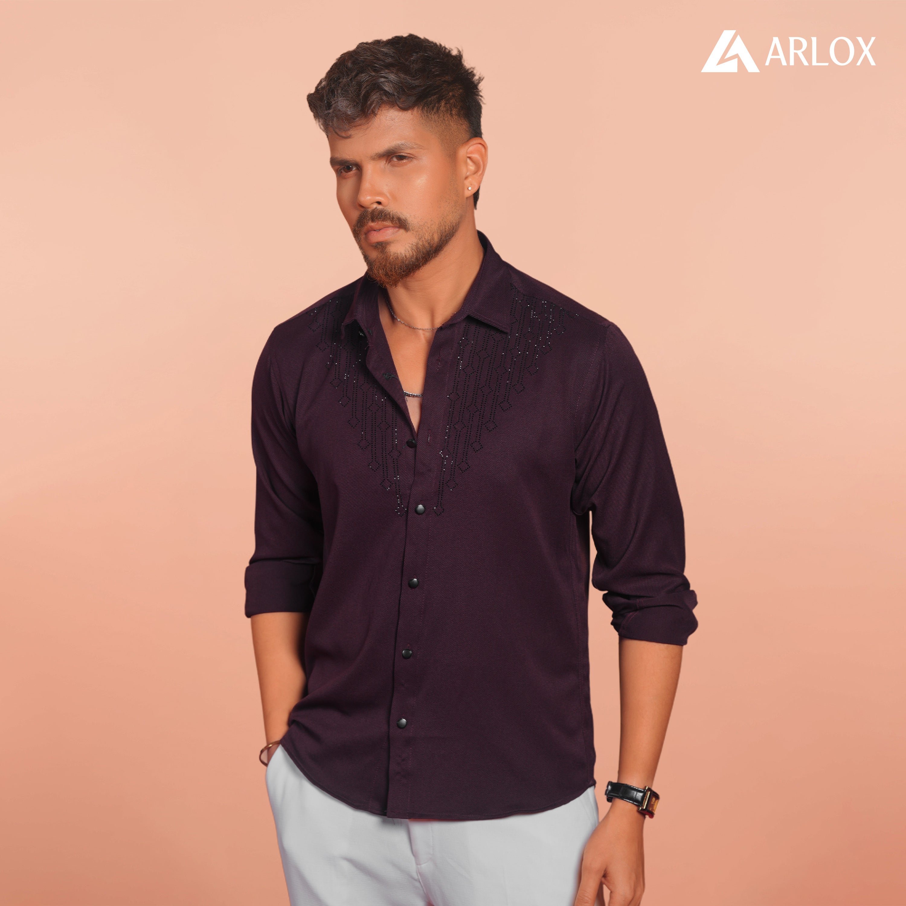 Sultan Party Shirt Maroon